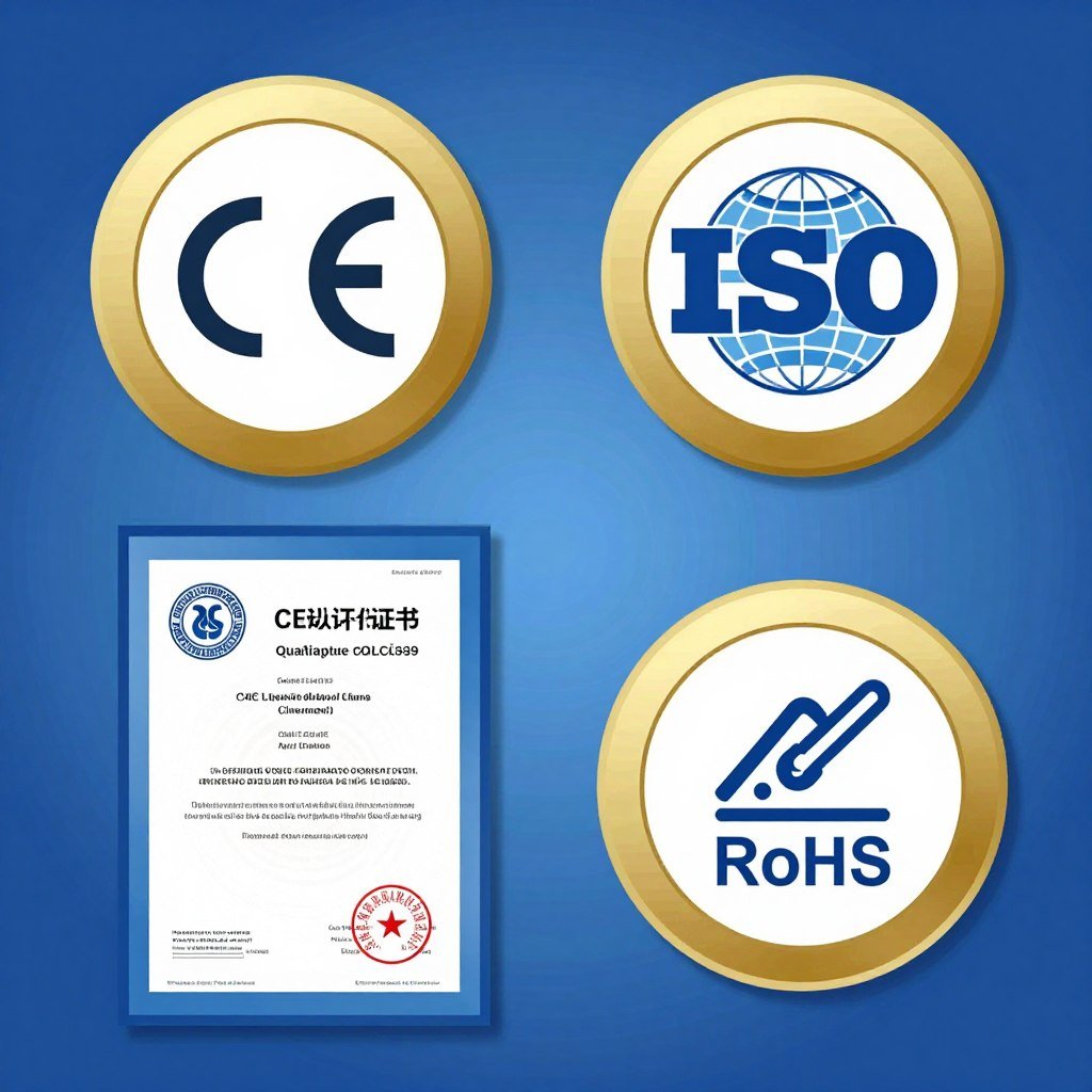 Certificate icon representing CE and quality certifications