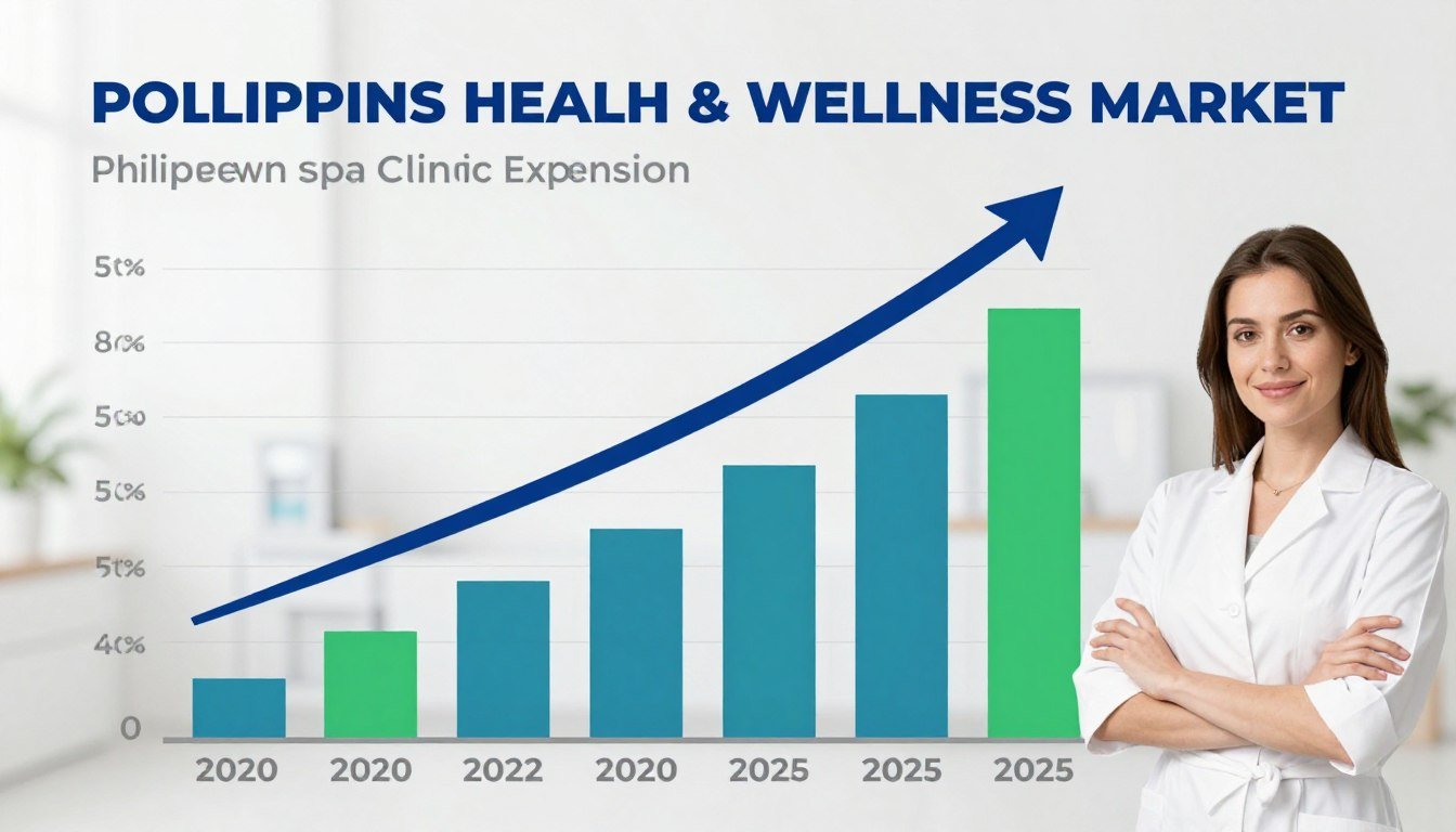 Growing Philippine health and wellness market visualization showing upward growth trend