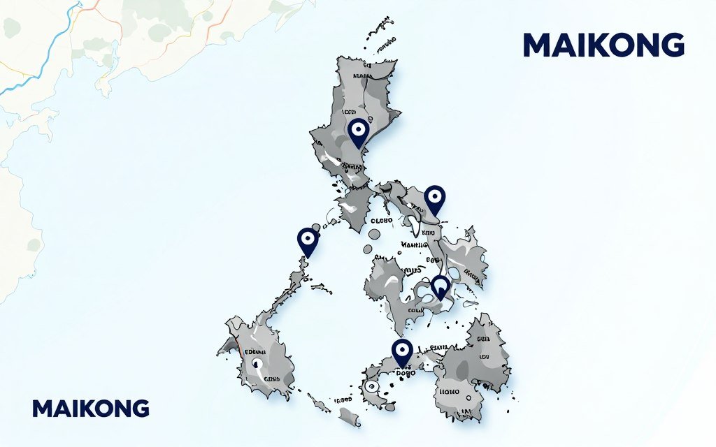 MAIKONG dealer network map showing distribution across Philippines