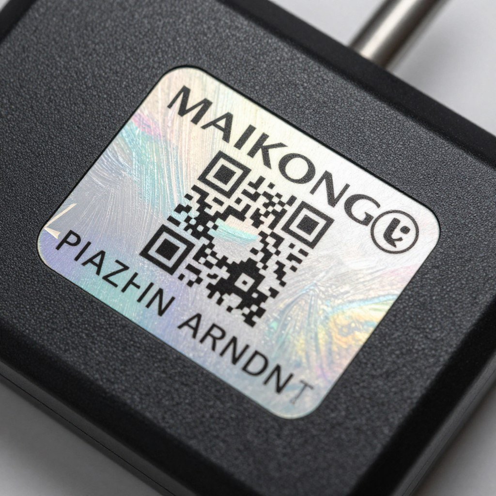 MAIKONG serial number and trademark verification label