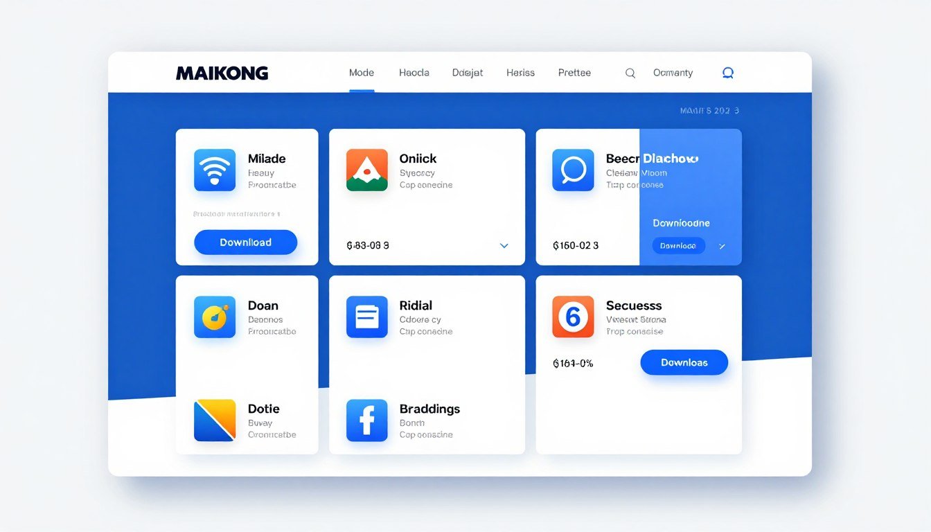 Screenshot of MAIKONG quantum scanner software download portal homepage