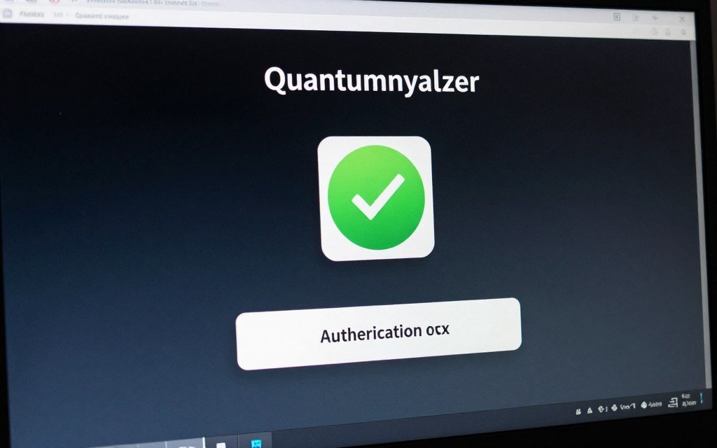 Software authentication screen showing genuine device recognition