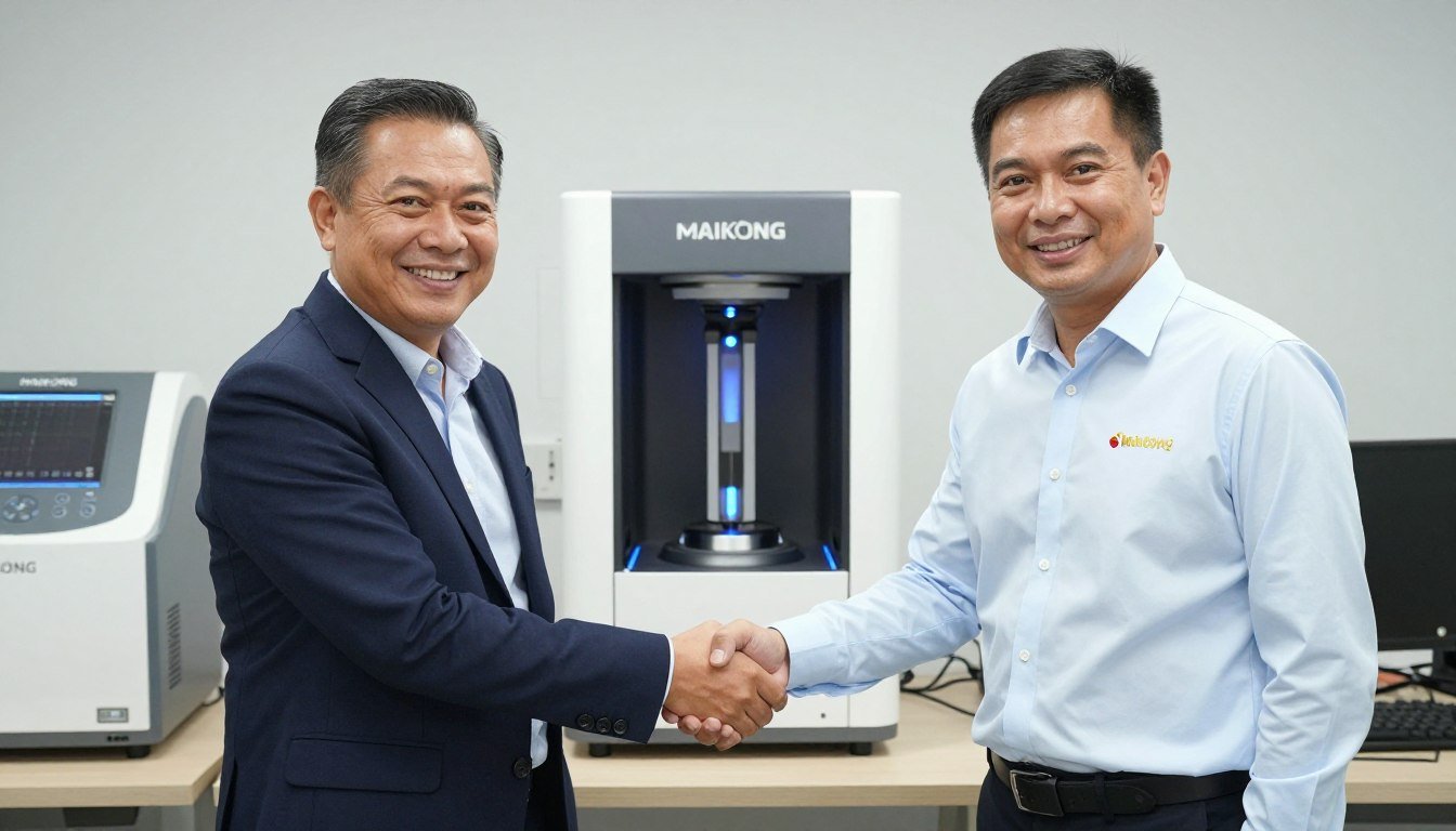 Successful quantum analyzer business partnership celebration Successful quantum analyzer business partnership celebration