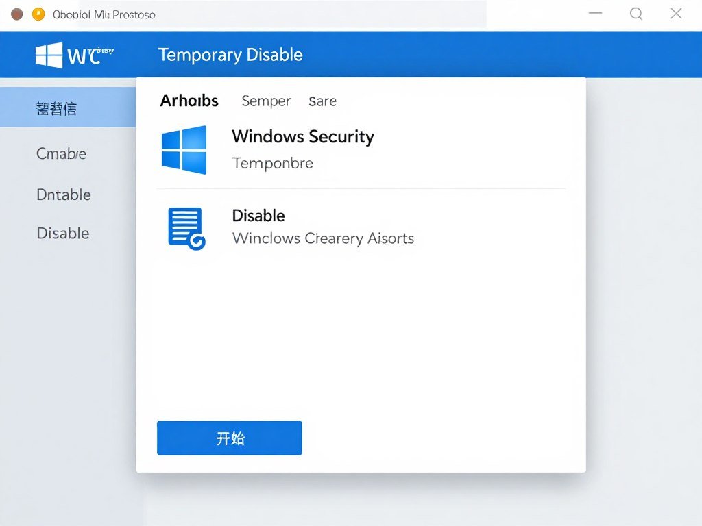 Windows antivirus temporary disable for driver installation