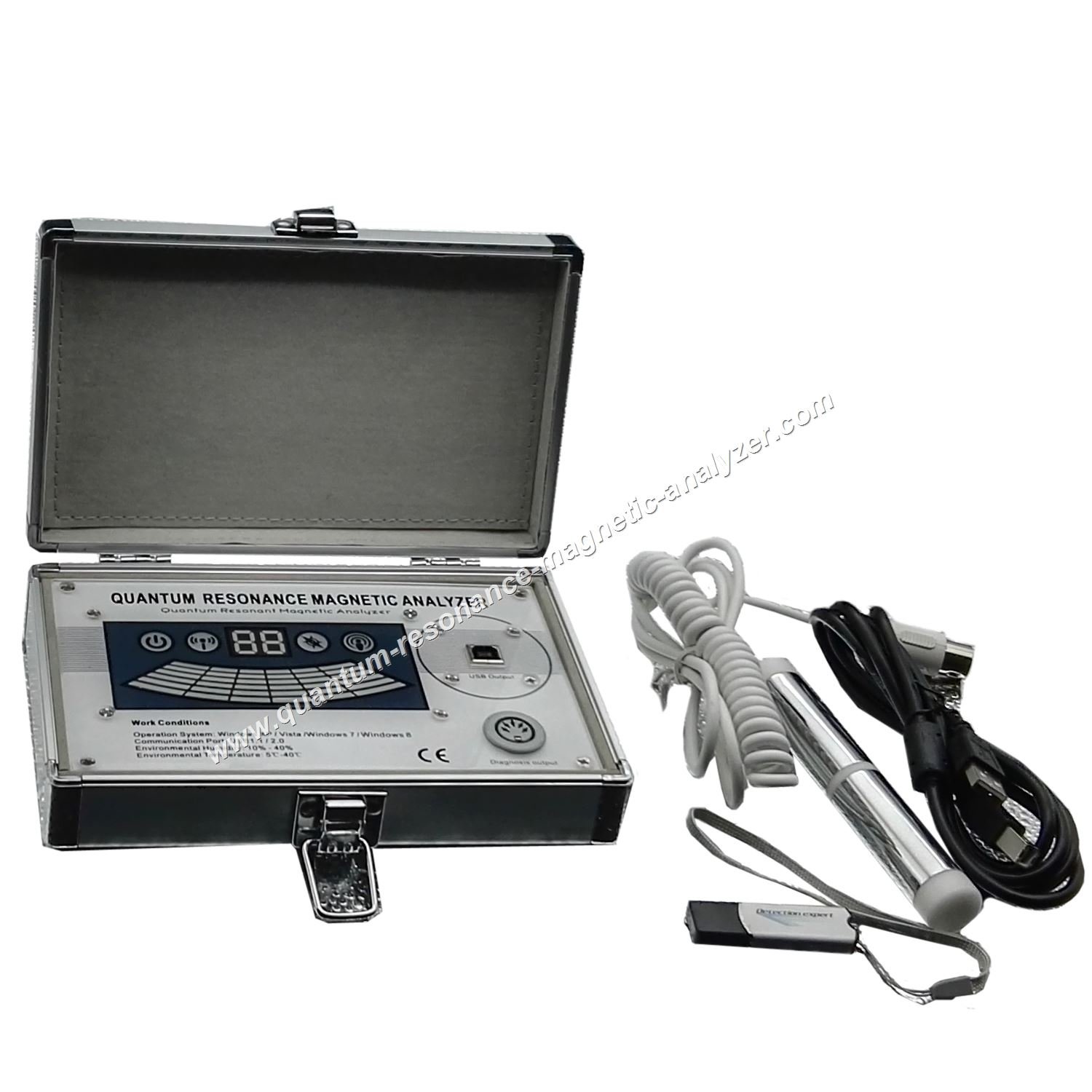 Professional using quantum resonance magnetic analyzer in modern Philippine wellness clinic