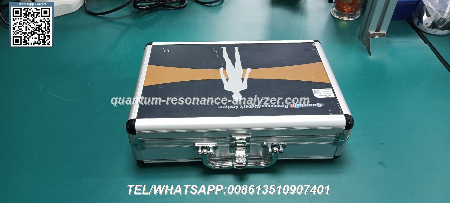 Modern magnetic resonance analyzer device on medical desk