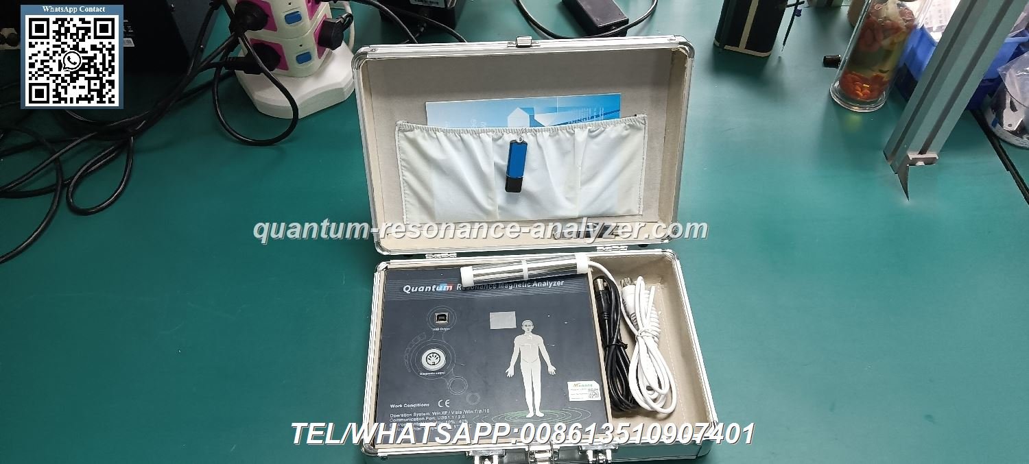 Modern magnetic resonance analyzer device on medical desk