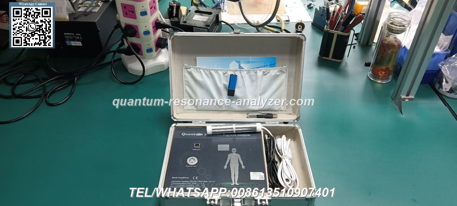 Modern magnetic resonance analyzer device on medical desk