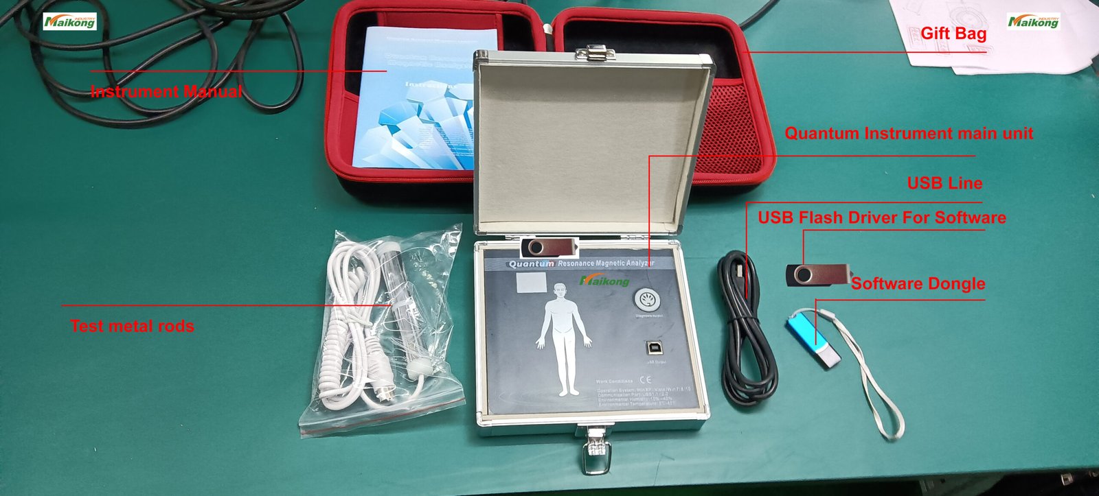 MAIKONG mk-002 quantum analyzer product dimensions and packaging