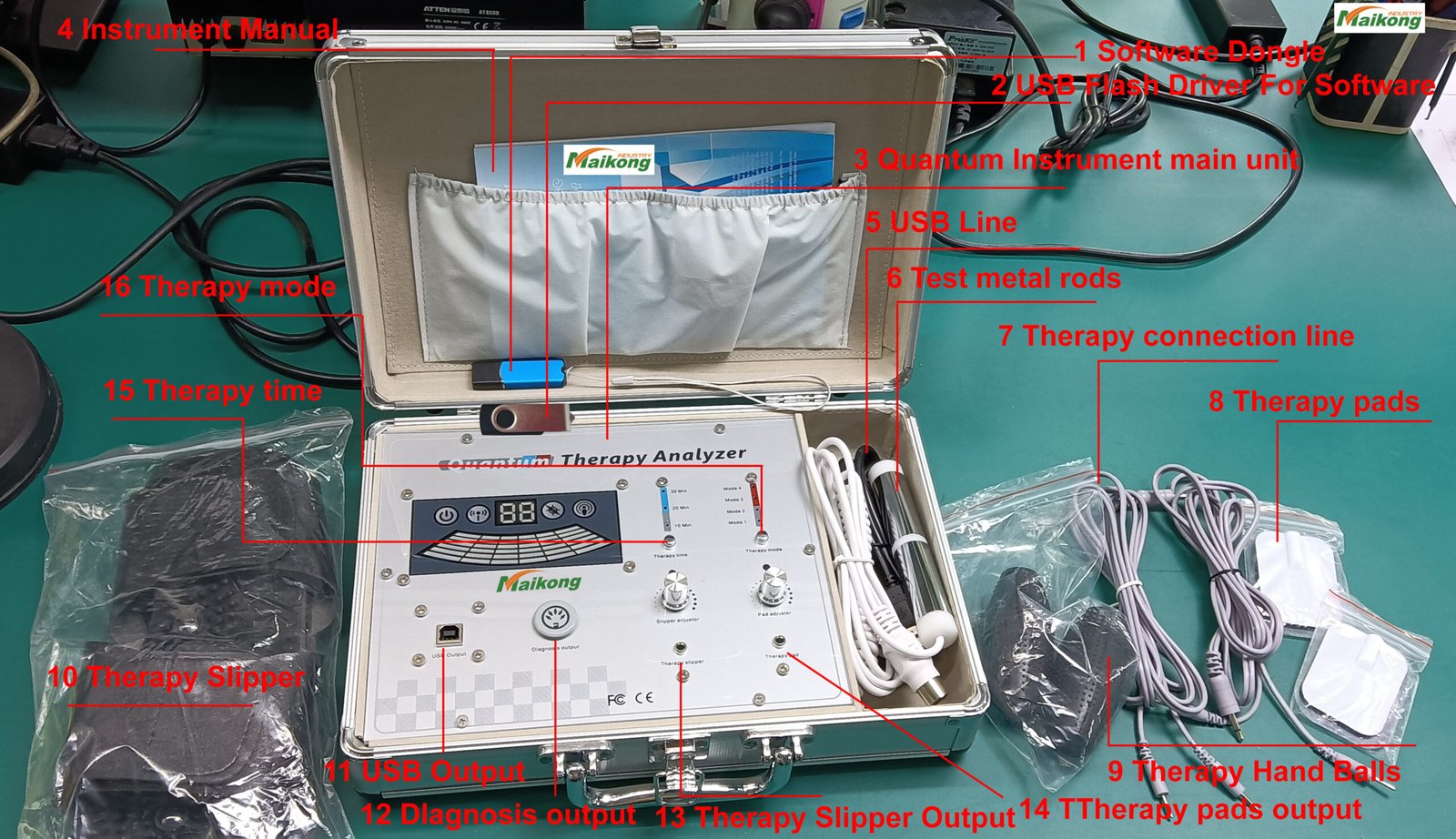 Professional using quantum resonance magnetic analyzer in modern Philippine wellness clinic