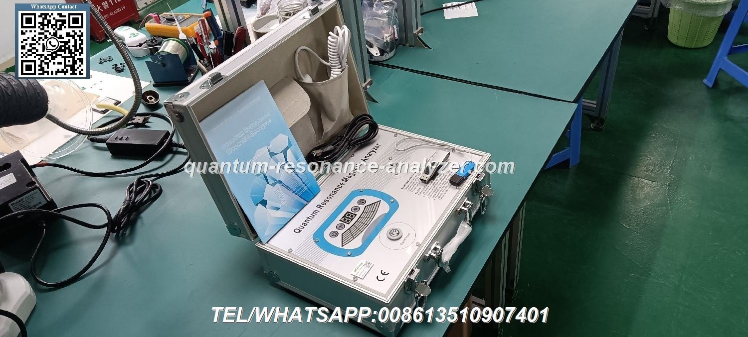 Quantum resonance magnetic analyzer device with USB connection and sensor handle