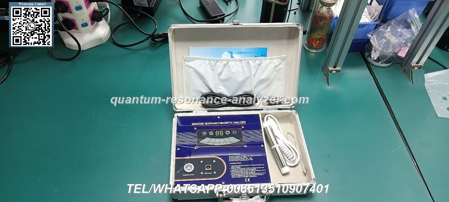 Modern quantum scanner device on clinic desk in Philippine medical facility