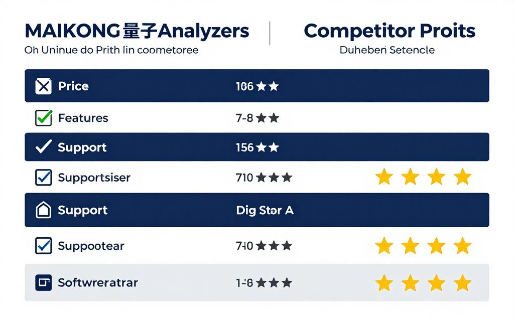 Comparison chart showing MAIKONG advantages over competitors