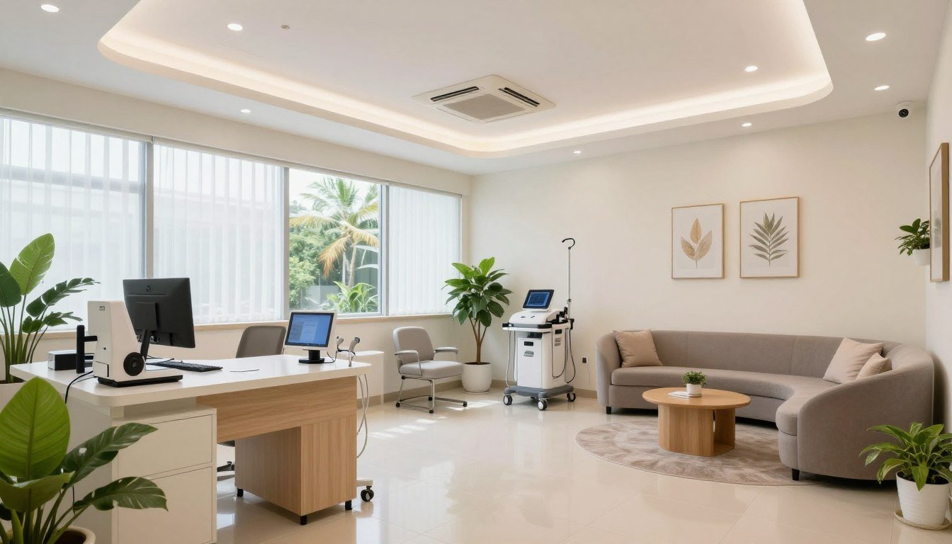 Modern wellness clinic in Philippines with quantum analyzer equipment