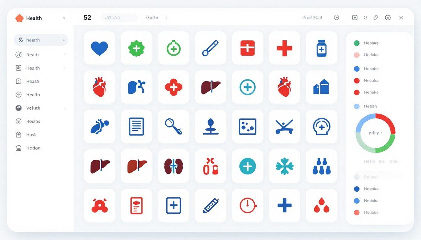 Overview display of all 53 health report categories available in quantum health analyzer system Overview display of all 53 health report categories available in quantum health analyzer system