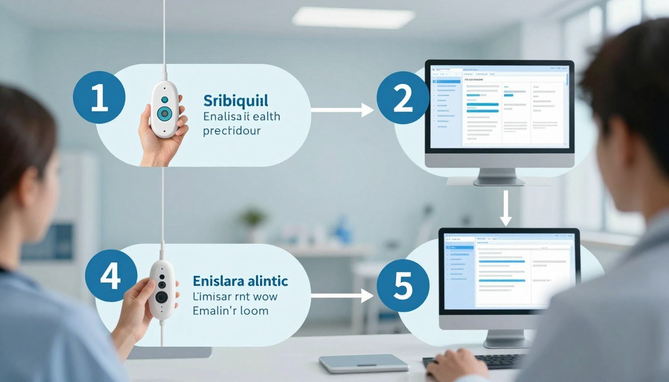 Step-by-step process of quantum health analysis procedure from sensor placement to report generation Step-by-step process of quantum health analysis procedure from sensor placement to report generation
