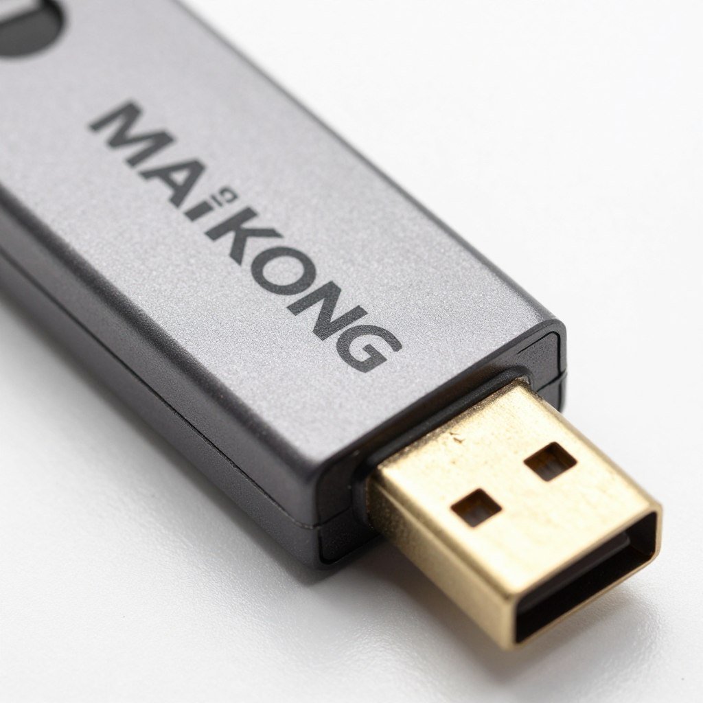 Close-up of MAIKONG quantum analyzer encryption USB key