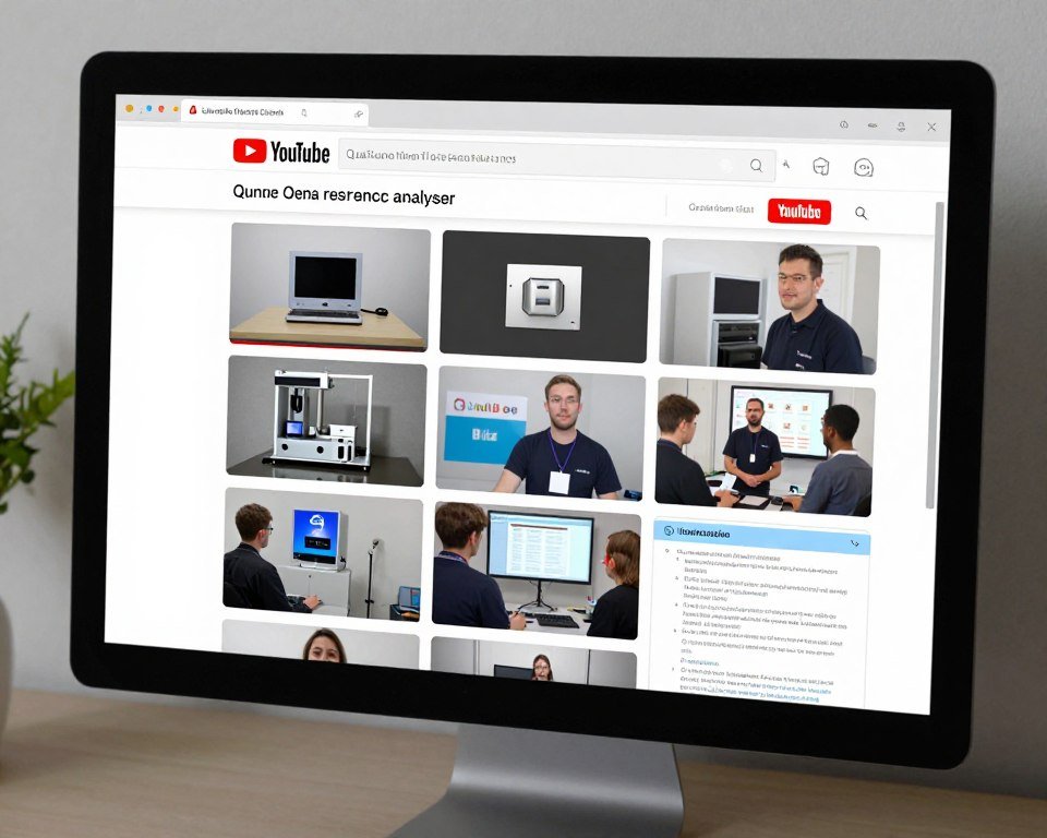 Multiple quantum analyzer video thumbnails on YouTube interface