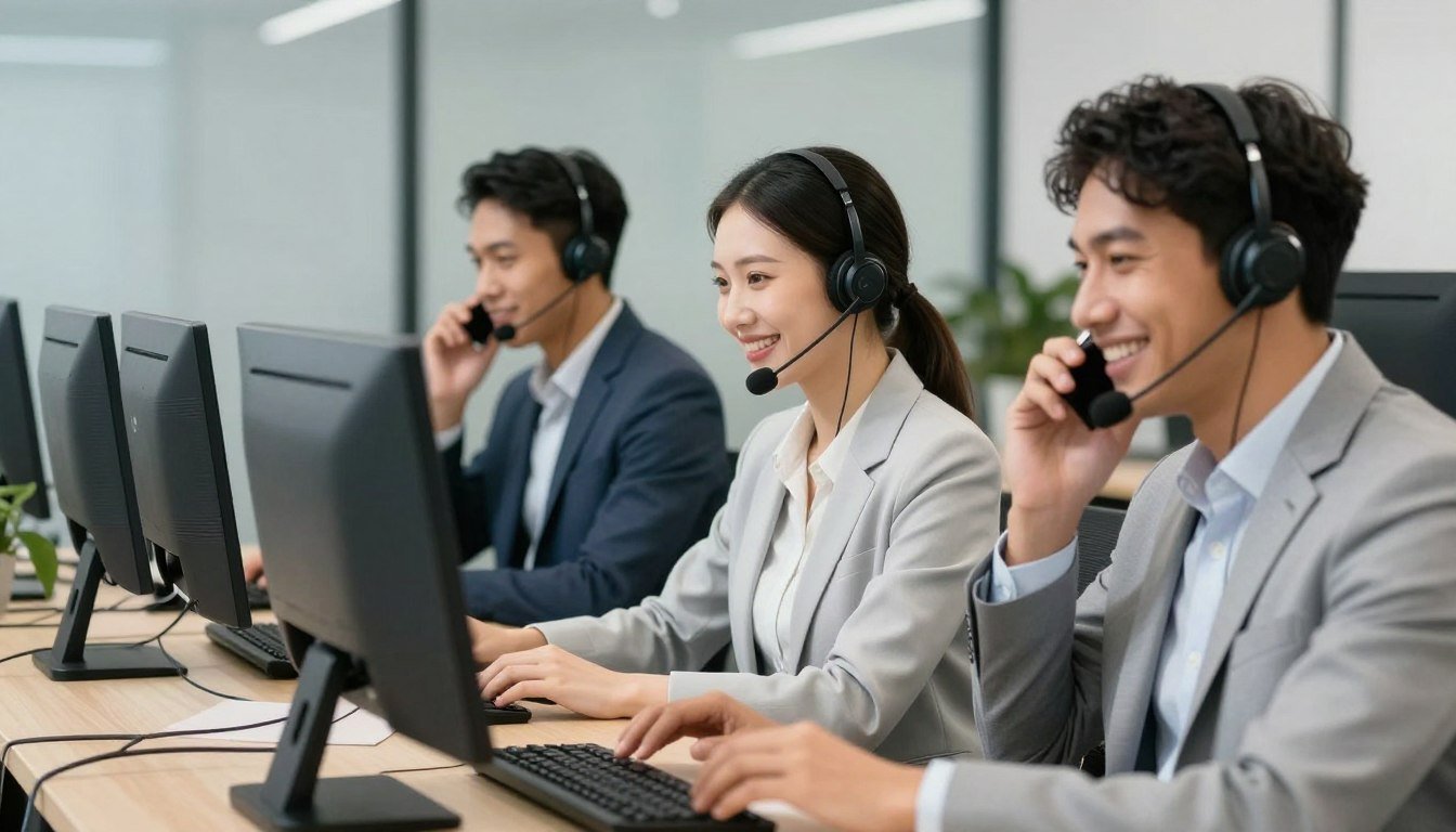 professional customer service team ready to assist clients